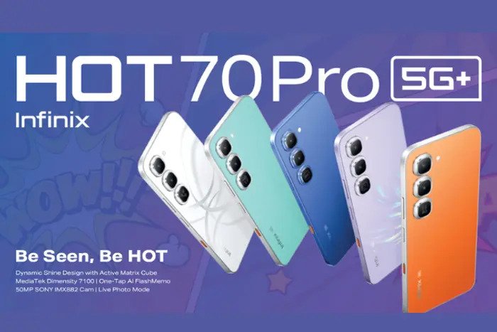 Infinix Hot 70 Pro 5G: 6000mAh बैटरी, 144Hz डिस्प्ले और Dimensity 7100 5G प्रोसेसर के साथ मचा सकता है धमाल