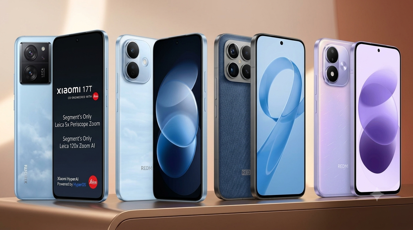 Best Redmi Phone 2026: Redmi K100 vs Redmi Note 17 Pro vs Redmi Note 17 vs Xiaomi 17T