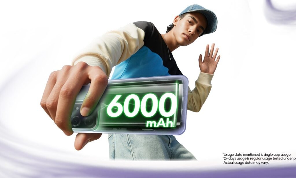 POCO C85  6000mAh की बड़ी बैटरी